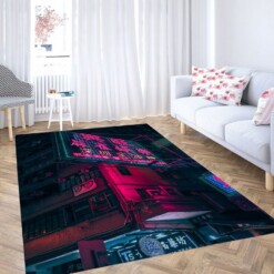 Neon Light Aesthetic Living Room Modern Carpet Rug