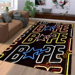 Neon Light Bape Area Rug