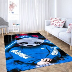 Neon Panda Wallpaper Carpet Rug