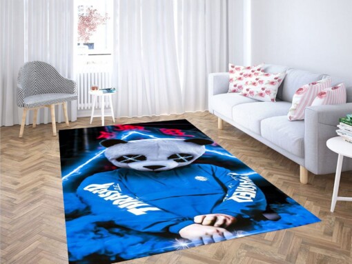 Neon Panda Wallpaper Carpet Rug