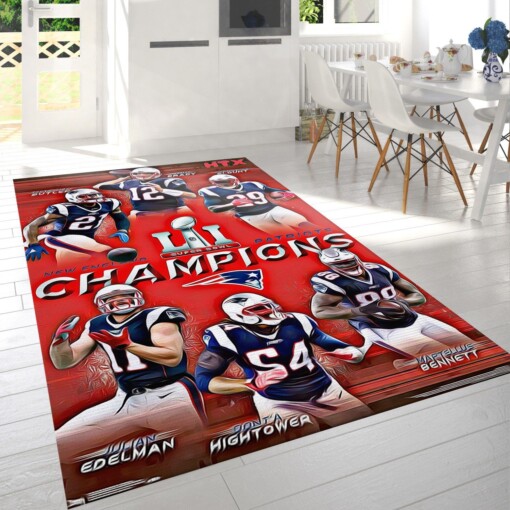 New England Patriots Super Bowl Rug  Custom Size And Printing