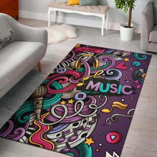 New Music Art Area Rug