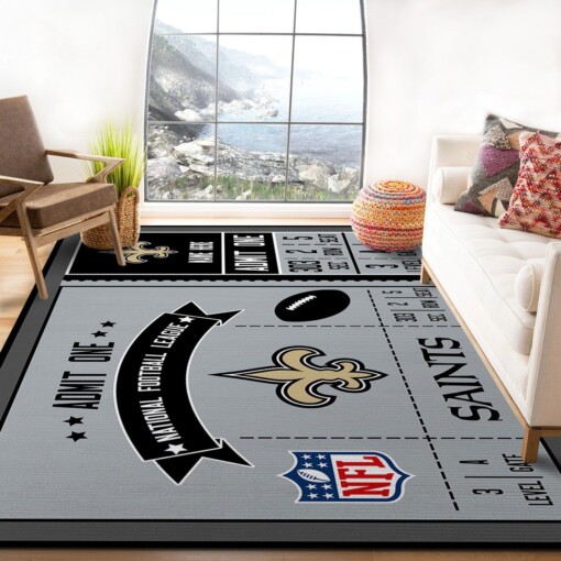 New Orleans Saints Sport Rug  Custom Size And Printing