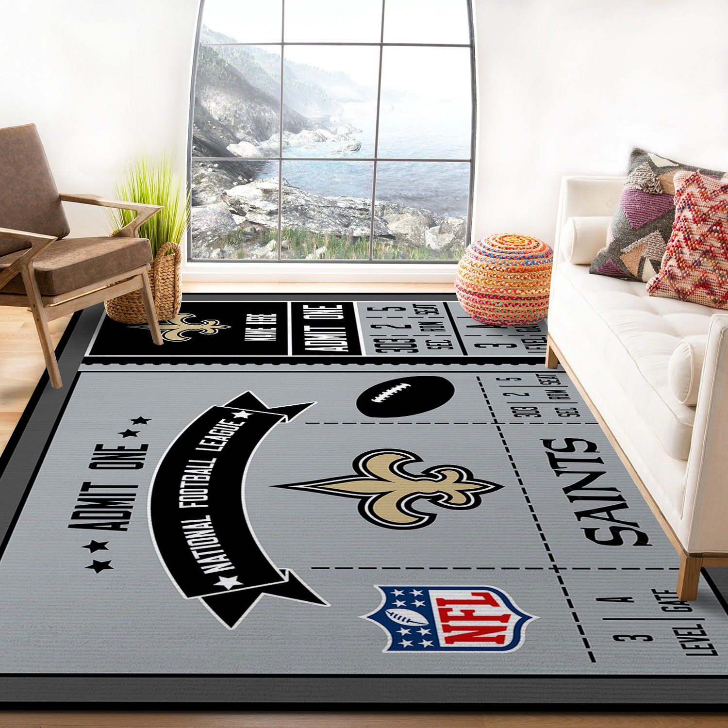 New Orleans Saints Sport Rug Custom Size And Printing