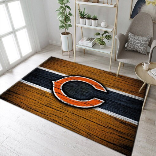 NFL Logo Team Chicago Bears Rug  Custom Size And Printing