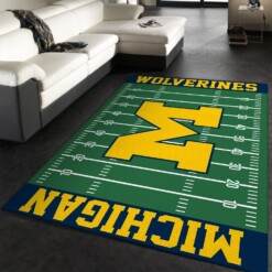 NFL Michigan Wolverines Rug  Custom Size And Printing