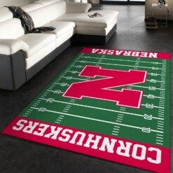 Nfl Nebraska Cornhuskers Rug  Custom Size And Printing