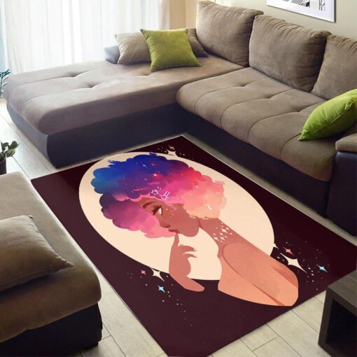 Nice African American Beautiful Black Queen Themed Carpet Style Rug