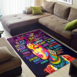 Nice African American Cute Black Art Melanin Woman Large House Rug