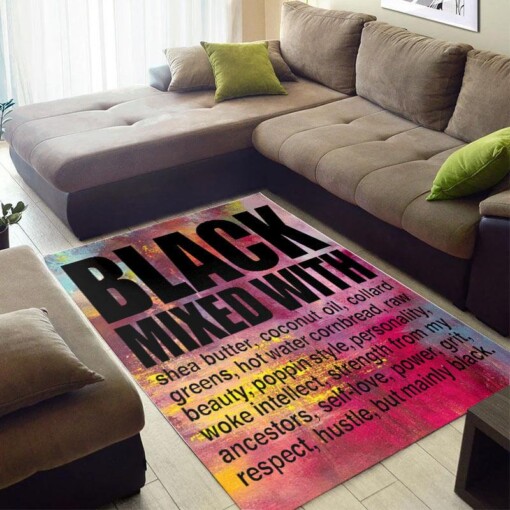 Nice African Beautiful American Melanin Woman Quote Themed Carpet House Rug