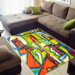 Nice African Colorful Ethnic Seamless Pattern Design Floor Carpet House Rug