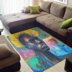 Nice African Cute Afro American Woman Large Living Room Rug