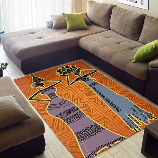 Nice African Cute Afrocentric Melanin Afro Girl Style Carpet Living Room Rug