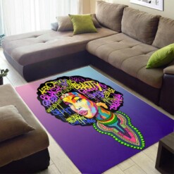 Nice African Cute Inspired Afro Woman Large Room Rug