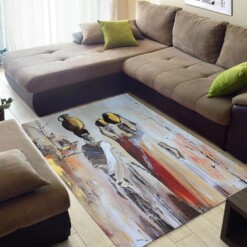 Nice African Fancy American Melanin Girl Large Inspired Living Room Rug