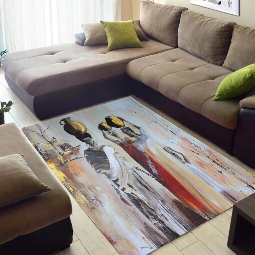 Nice African Fancy American Melanin Girl Large Inspired Living Room Rug