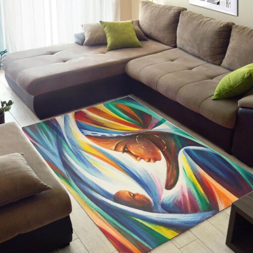 Nice African Pretty Melanin Afro Woman Design Floor Carpet Inspired Home Rug