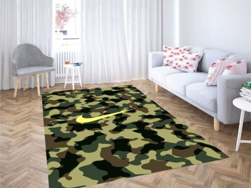 Nice Camo Army Living Room Modern Carpet Rug