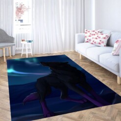 Night Wolf Carpet Rug