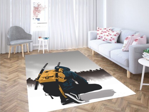 Nikon One Black Steel Wallpaper Carpet Rug