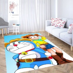 Nobita And Doraemon Living Room Modern Carpet Rug