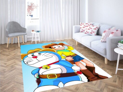 Nobita And Doraemon Living Room Modern Carpet Rug