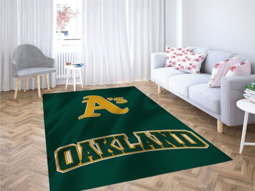 Oakland Athletics Wallpaper Living Room Modern Carpet Rug