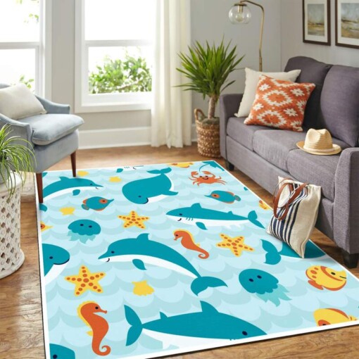 Ocean Pattern Mk Carpet Area Rug