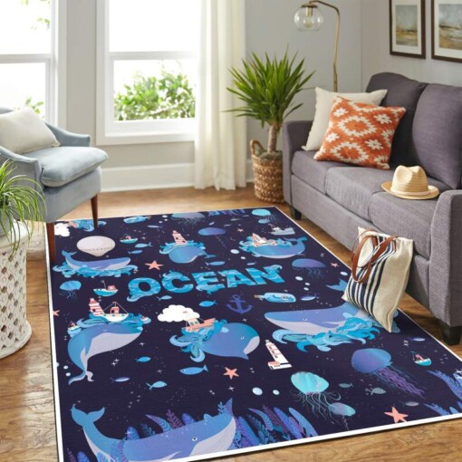 Ocean Pattern Mk Carpet Area Rug