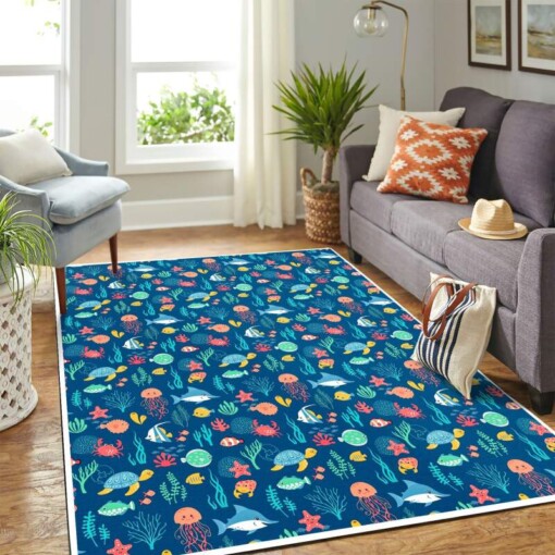 Ocean Pattern New Mk Carpet Area Rug