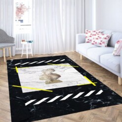 Off White Aesthetic Living Room Modern Carpet Rug