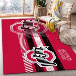 Ohio State Buckeyes NCAA Rug  Custom Size And Printing