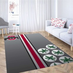 Ohio State University Living Room Modern Carpet Rug