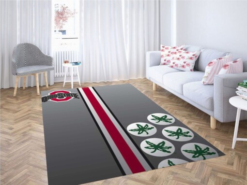 Ohio State University Living Room Modern Carpet Rug