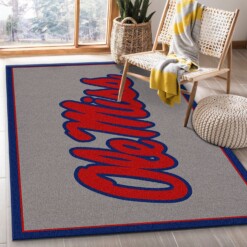 Ole Miss Rebels Rug  Custom Size And Printing