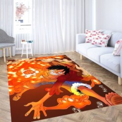 One Piece Gomu Gomu No Red Hawk Living Room Modern Carpet Rug