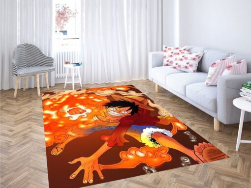 One Piece Gomu Gomu No Red Hawk Living Room Modern Carpet Rug