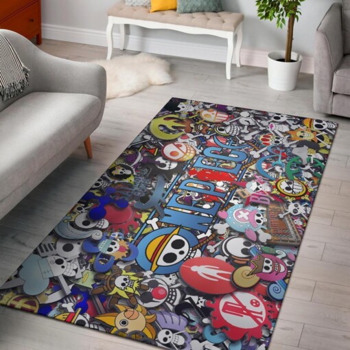 One Piece Pirate Logo Area Rug