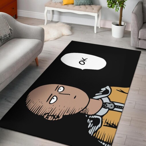 One Punch Man Ok Area Rug