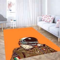 Orange Cool Wallpaper Carpet Rug
