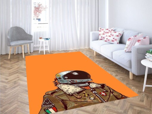 Orange Cool Wallpaper Living Room Modern Carpet Rug