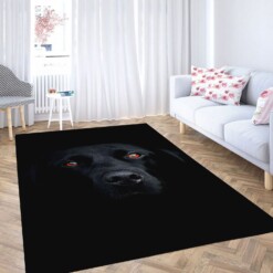 Orange Eyes Dog Carpet Rug