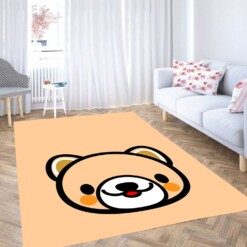 Outline Panda Art Cartoon Carpet Rug