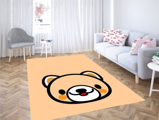 Outline Panda Art Cartoon Living Room Modern Carpet Rug
