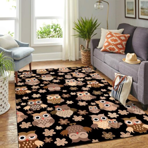 Owl Chibi Cute Carpet Floor Area Rug