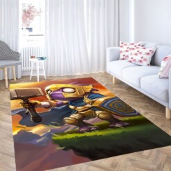 Painting Adventure Time Character Living Room Modern Carpet Rug