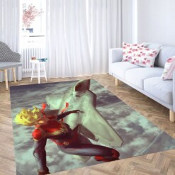 Painting Captain Marvel Carpet Rug