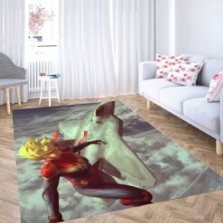 Painting Captain Marvel Living Room Modern Carpet Rug