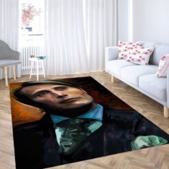 Painting Hannibal Lecter Living Room Modern Carpet Rug