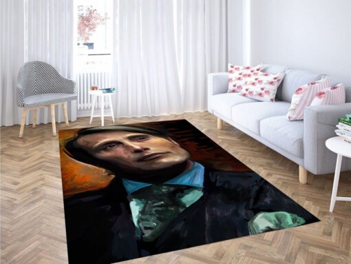 Painting Hannibal Lecter Living Room Modern Carpet Rug